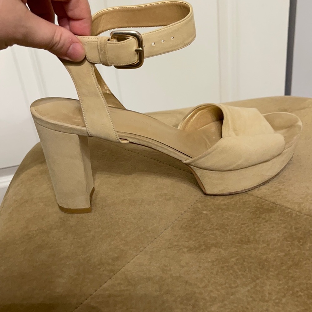 Stuart Weitzman Real Deal buff suede sandal